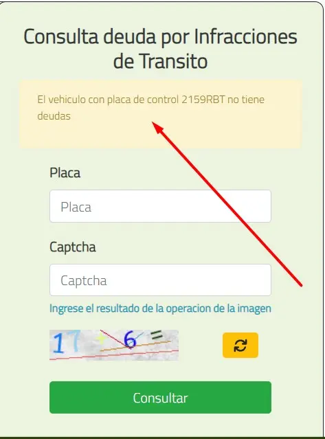 Verificar infraccion de transito bolivia