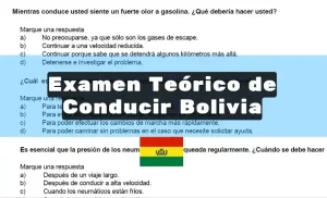 Examen Teorico de Conducir Bolivia Banco de Preguntas
