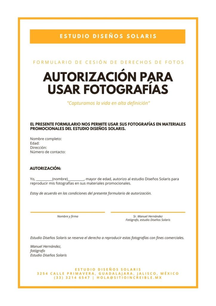 Modelo De Carta De Autorización Para Uso De Diseño Gráfico En Material Promocional 2024 3108