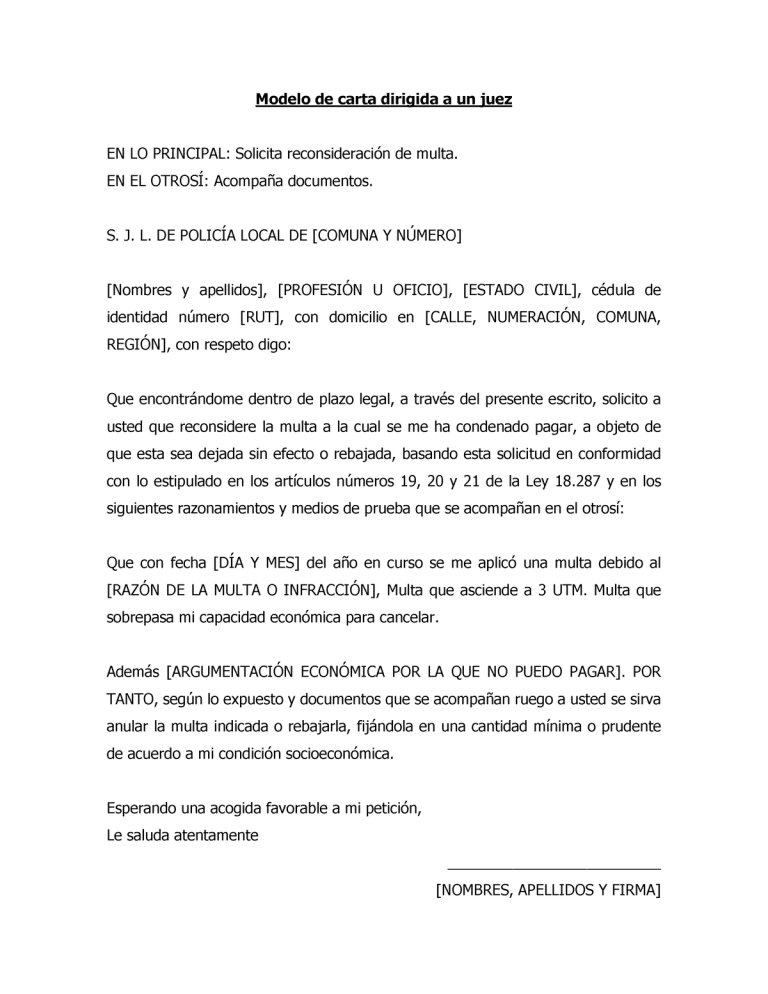 Modelo De Carta Para Uscis