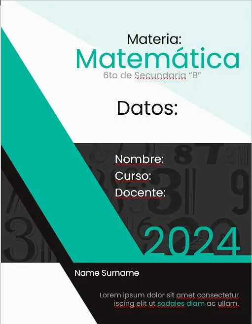 Caratula de Matematica Aesthetic